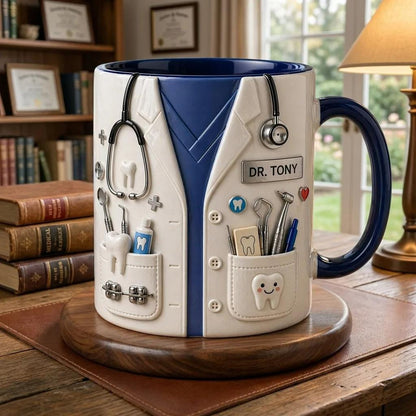 Personalized Dentist Mug with Name, Custom Orthodontist Mug, Braces Dental Gift, Dental Assistant Coffee Cup, Dentist Appreciation
