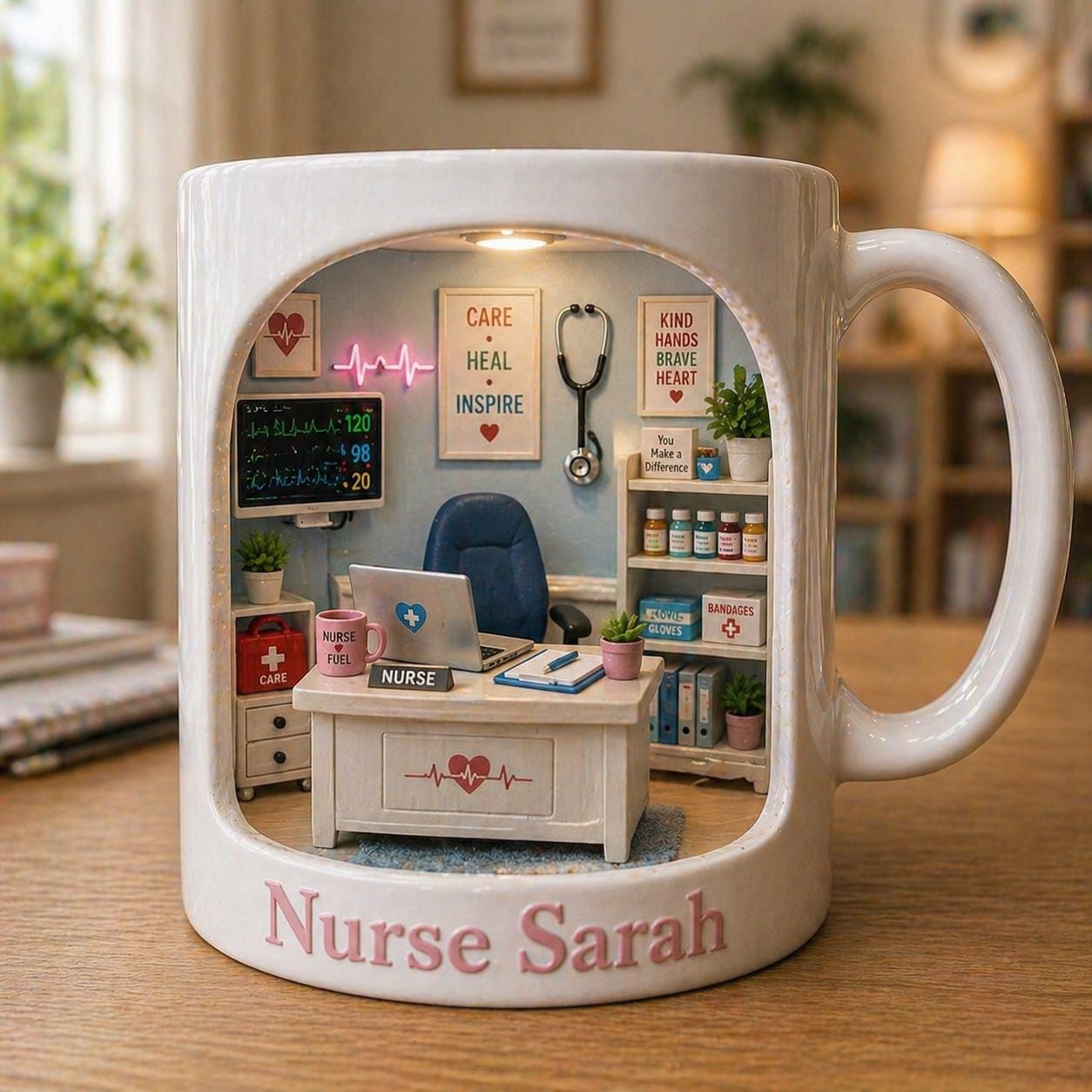 Personalized Nurse Mug, Custom Name Nursing Coffee Cup, Nurse Appreciation Gift, Medical Office Mug