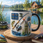 Personalized Fishing Mug, Custom Fisherman Gift, Fishing Lover Coffee Cup, Name Fishing Mug for Dad Husband