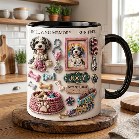 Personalized Pet Memorial Mug, Custom Dog Photo Mug, Pet Loss Gift, Dog Lover Keepsake Cup