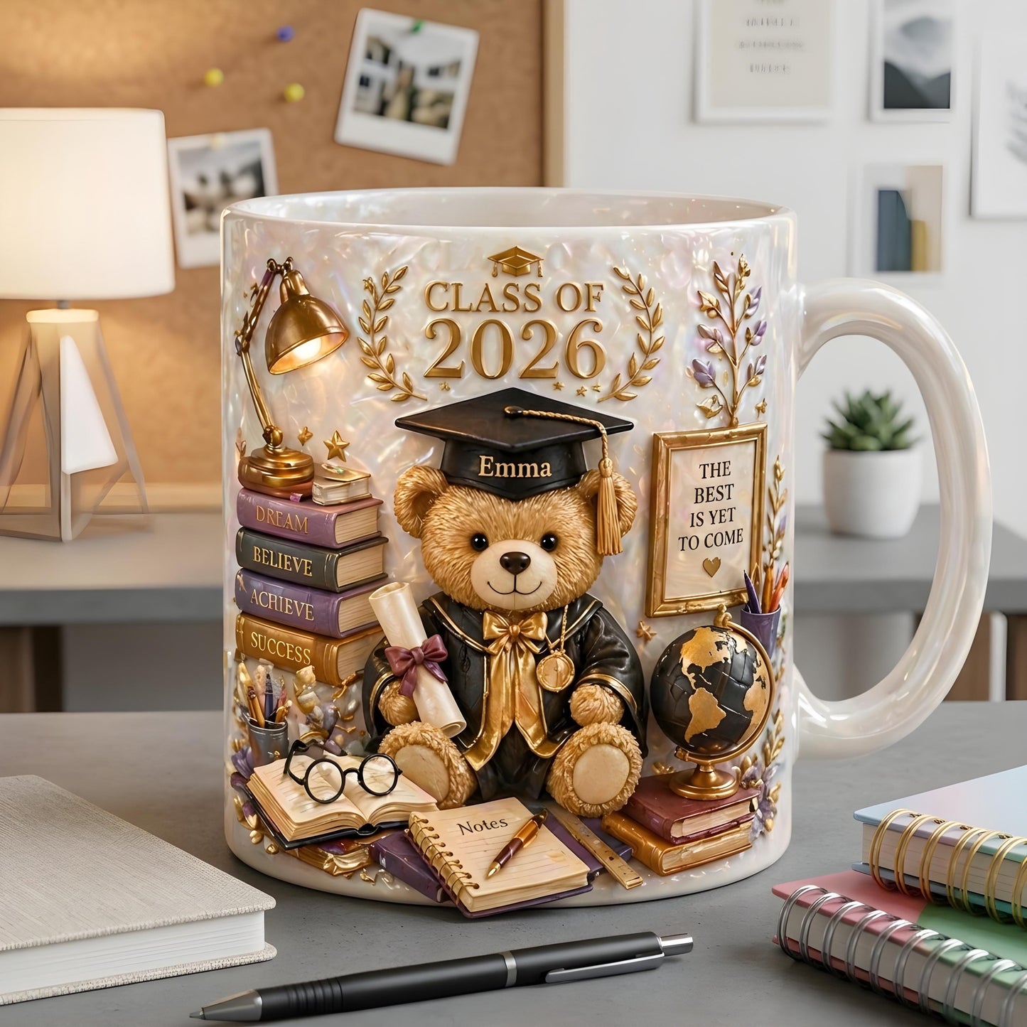 Personalized Graduation Mug, Class of 2026 Mug, Custom Name Grad Gift, Student Coffee Cup