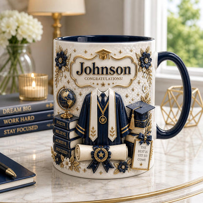 Personalized Graduation Mug, Custom Name Grad Gift, College Graduation Coffee Cup, Class of 2026 Gift