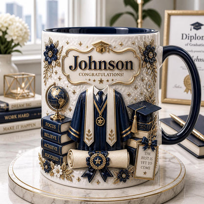 Personalized Graduation Mug, Custom Name Grad Gift, College Graduation Coffee Cup, Class of 2026 Gift