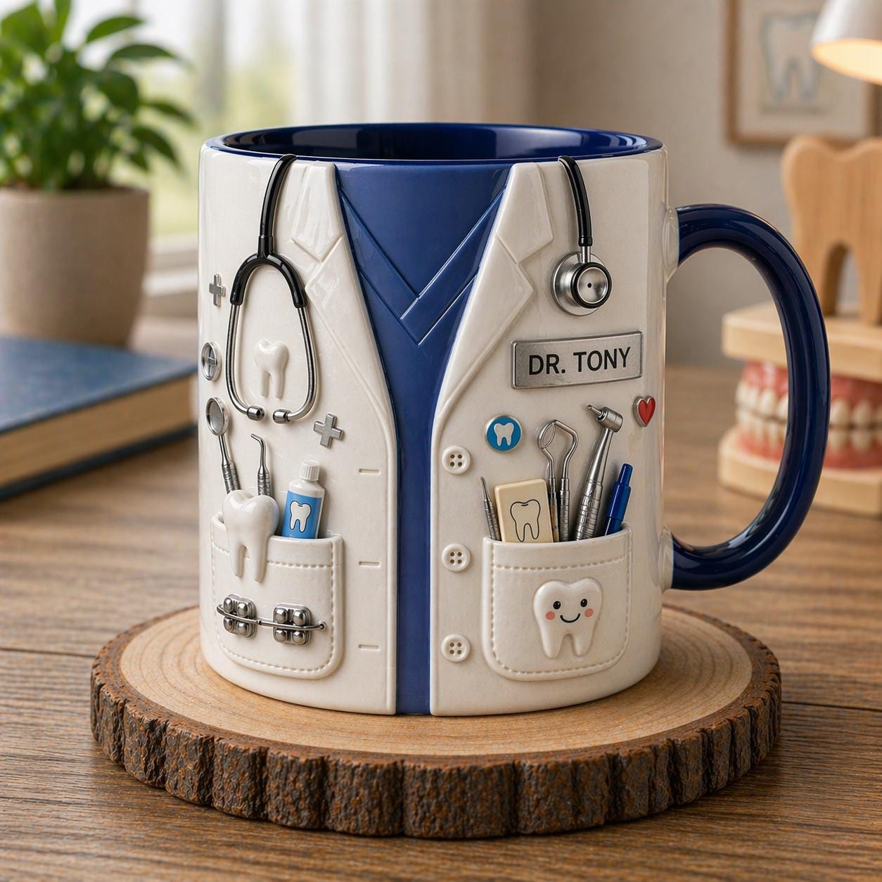 Personalized Dentist Mug with Name, Custom Orthodontist Mug, Braces Dental Gift, Dental Assistant Coffee Cup, Dentist Appreciation