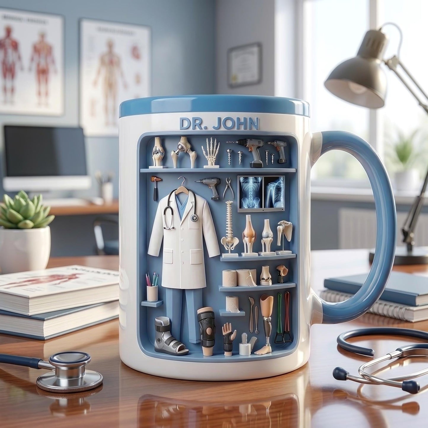 Personalized Celebrate Your Medical Journey Mug, Tumbler, Graduation Gifts for Orthopedic Student, Gift For Doctors And Med Students