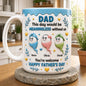 Funny Dad Mug, Personalized Kids Name Mug, Fathers Day Gift from Kids, Custom Family Coffee Cup