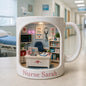 Personalized Nurse Mug, Custom Name Nursing Coffee Cup, Nurse Appreciation Gift, Medical Office Mug