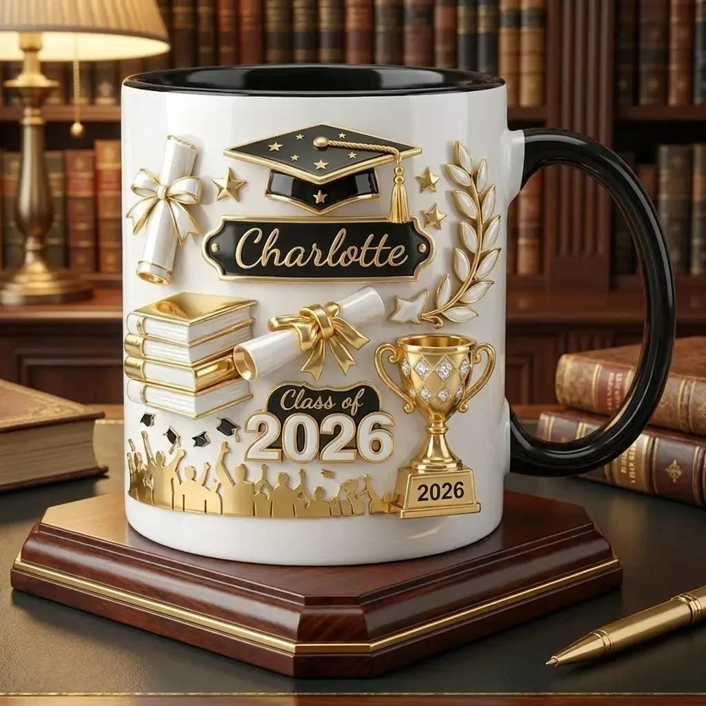 Graduation Mug, Class of 2026 Gift, Personalized Graduate Mug, Senior Gift, College Coffee Cup