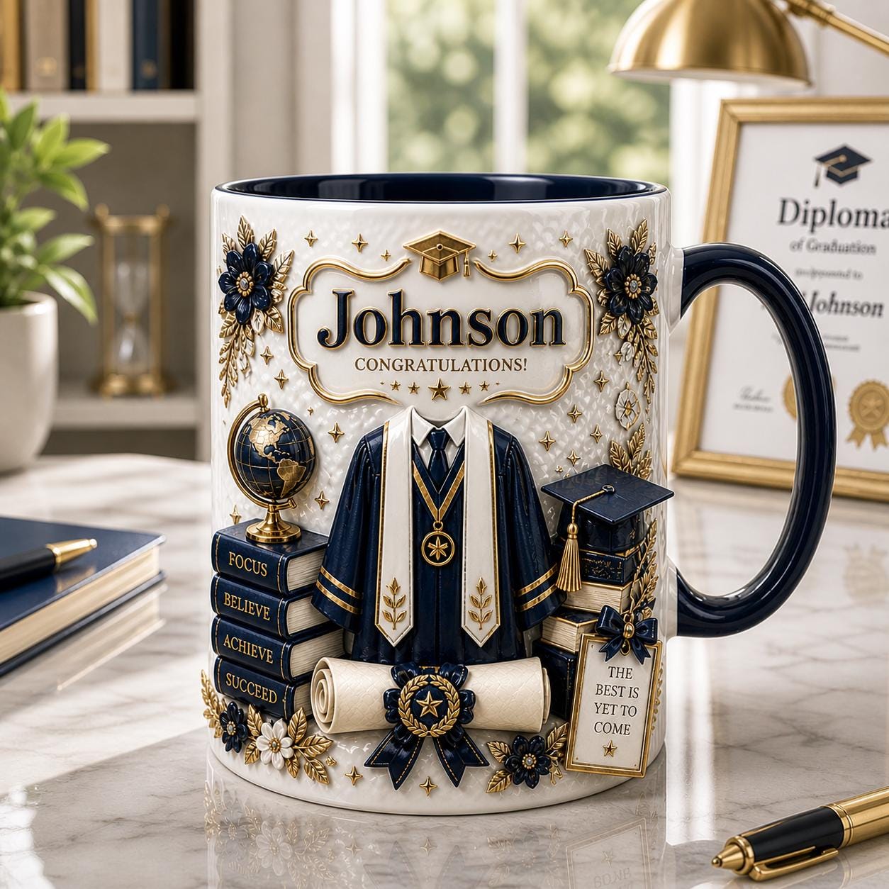 Personalized Graduation Mug, Custom Name Grad Gift, College Graduation Coffee Cup, Class of 2026 Gift