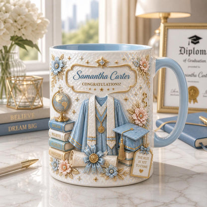 Personalized Graduation Mug 2026, Class of 2026 Gift, Custom Name Grad Coffee Cup